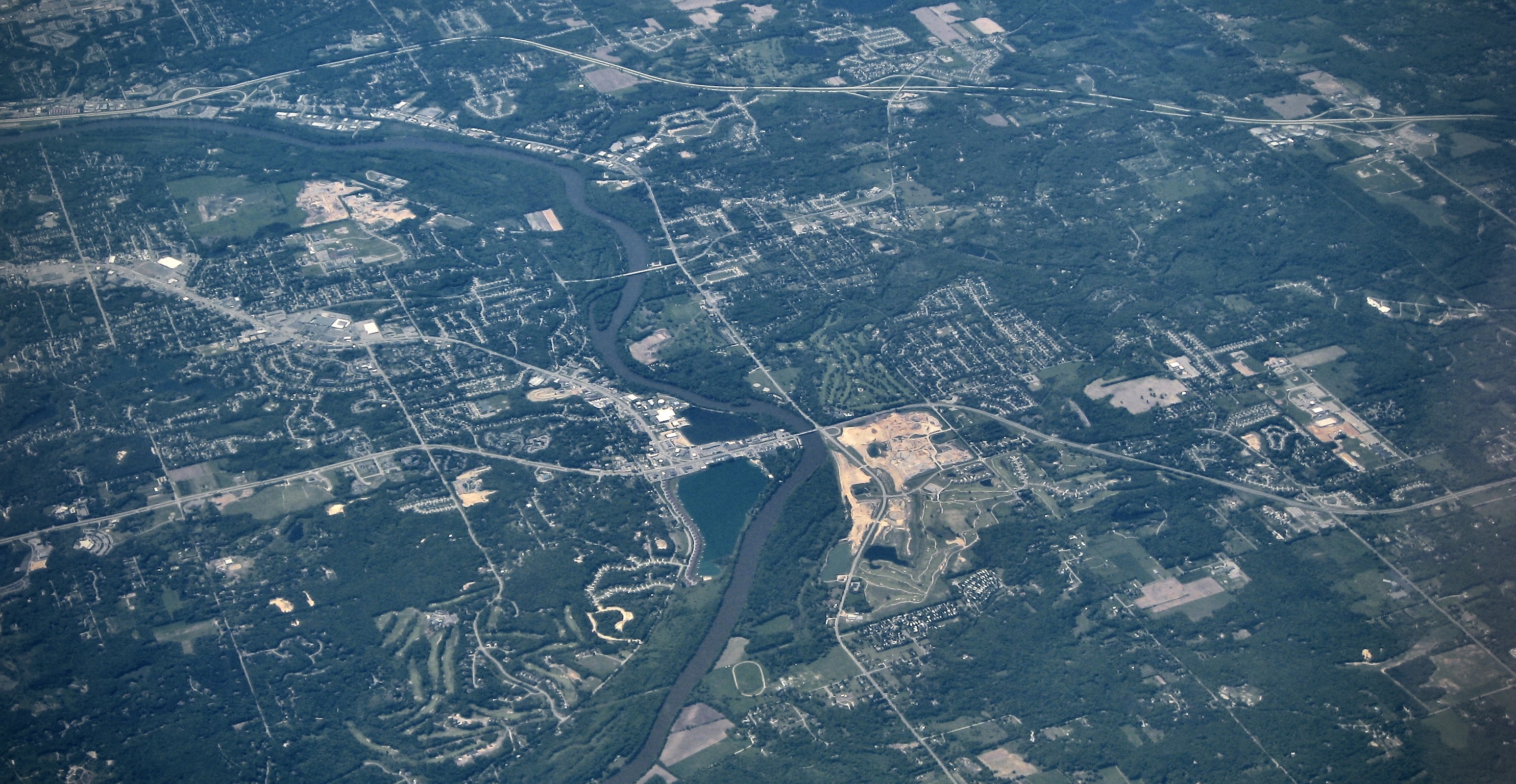 Aerial view of part of Plainfield Charter Township in 2009.